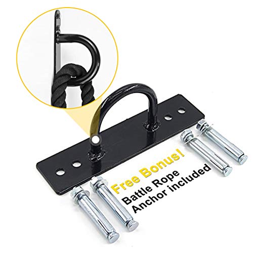 POWER GUIDANCE Cuerda de Batalla Battle Rope - Poliéster Ultra Resistente - 38/50mm Longitud 9m/12m/15m - Ancla Incluida POWER GUIDANCE Cuerda de Batalla Battle Rope - Poliéster Ultra Resistente - 38/50mm Longitud 9m/12m/15m - Ancla Incluida