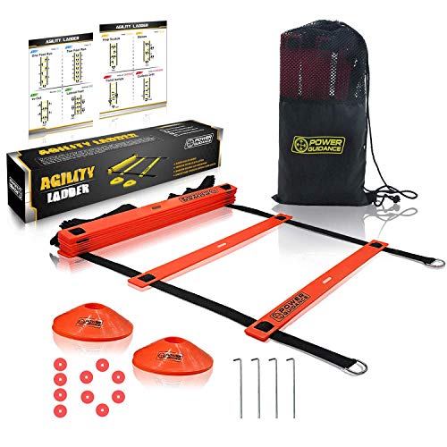 POWER GUIDANCE Escalera de Velocidad Escalera de Agilidad 6m para FĂștbol Baloncesto Tenis Fitness Entrenamiento (10 Conos,Bolsa de Transporte) POWER GUIDANCE Escalera de Velocidad Escalera de Agilidad 6m para FĂștbol Baloncesto Tenis Fitness Entrenamiento (10 Conos,Bolsa de Transporte)