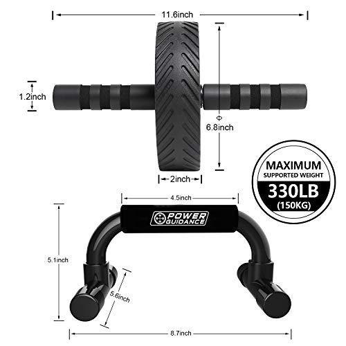 POWER GUIDANCE Rodillo para Abdominales AB Roller para Entrenar Abdominales, Musculatura y Espalda