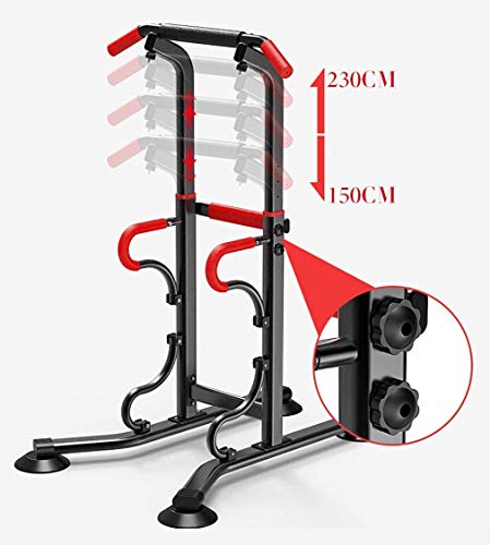 Power Towerhin Bar De Pie En Todo El Cuerpo, Barra Horizontal para Uso Doméstico Barra De Dominadas Barra De Entrenamiento, Multifunción Gimnasio En Casa Equipo De Fuerza Fitness 6 Velocidades Regula