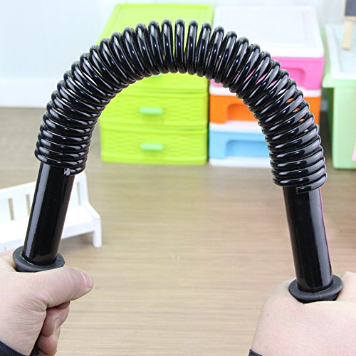 Power Twister - Expansor de pecho flexible para ejercicios de hombro, brazos y pecho, 20 kg de barra de brazo de acero, ejercitador de resorte de acero para muñeca