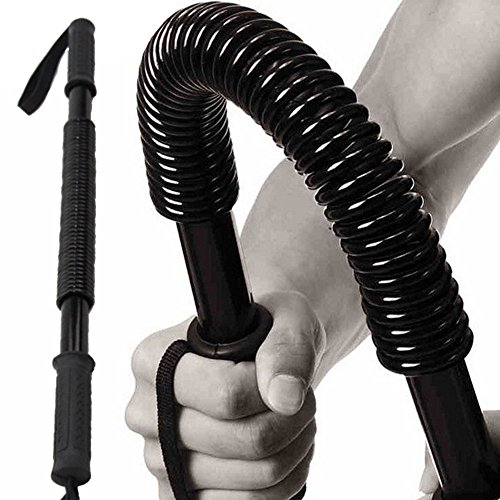 Power Twister - Expansor de pecho flexible para ejercicios de hombro, brazos y pecho, 20 kg de barra de brazo de acero, ejercitador de resorte de acero para muñeca