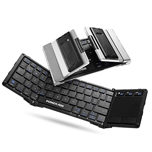 POWERADD Teclado Inalámbrico con Multi-touchpad de Español con Tri-Plegable,Compatible con Android, Windows, iOS,Smartphone POWERADD Teclado Inalámbrico con Multi-touchpad de Español con Tri-Plegable,Compatible con Android, Windows, iOS,Smartphone