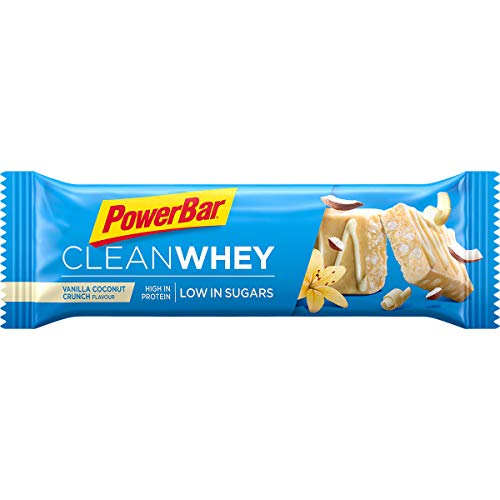PowerBar Clean Whey Vanilla Coconut Crunch 18x45g - Barras de Proteína con Bajo Contenido de Azúcar PowerBar Clean Whey Vanilla Coconut Crunch 18x45g - Barras de Proteína con Bajo Contenido de Azúcar
