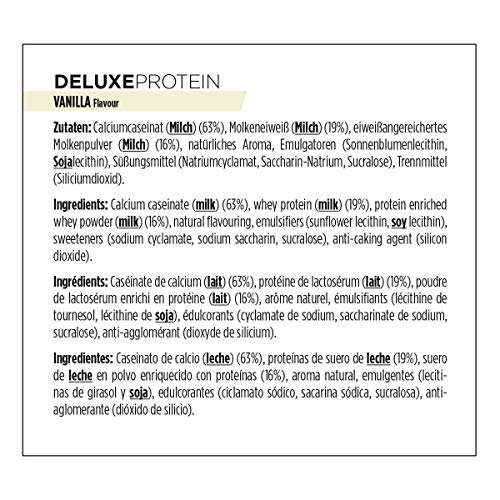 PowerBar DELUXE Protein Vanilla 500g - Suero de Leche en Polvo de alto Contenido en Proteínas - sin Azúcar y sin Grasa PowerBar DELUXE Protein Vanilla 500g - Suero de Leche en Polvo de alto Contenido en Proteínas - sin Azúcar y sin Grasa