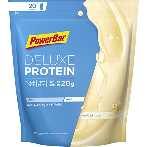 PowerBar DELUXE Protein Vanilla 500g - Suero de Leche en Polvo de alto Contenido en Proteínas - sin Azúcar y sin Grasa PowerBar DELUXE Protein Vanilla 500g - Suero de Leche en Polvo de alto Contenido en Proteínas - sin Azúcar y sin Grasa