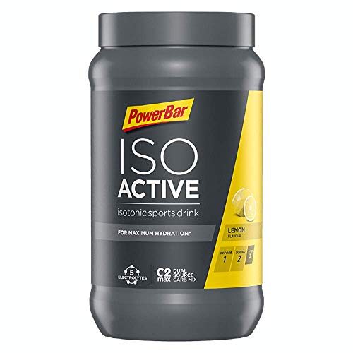 PowerBar Isoactive Lemon 1320g - Bebida Deportiva Isotónica - 5 Electrolitos + C2MAX PowerBar Isoactive Lemon 1320g - Bebida Deportiva Isotónica - 5 Electrolitos + C2MAX