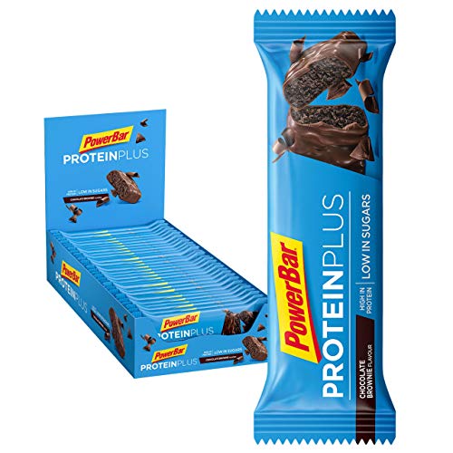 Powerbar Protein Plus Low Sugar Chocolate Brownie - Barritas Proteinas con Bajo Nivel de Azucar - 30 Barras 1005 g