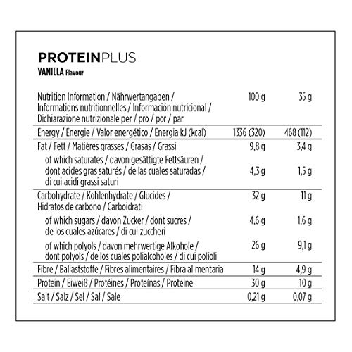 Powerbar Protein Plus Low Sugar Vainilla - Barritas Proteinas con Bajo Nivel de Azucar - 30 Barras 1005 g