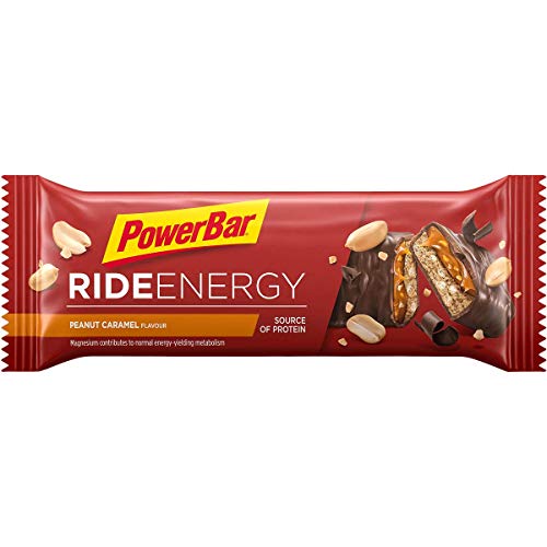 PowerBar Ride Energy Peanut Caramel 18x55g - Barra de Proteínas de Carbohidratos + Magnesio PowerBar Ride Energy Peanut Caramel 18x55g - Barra de Proteínas de Carbohidratos + Magnesio