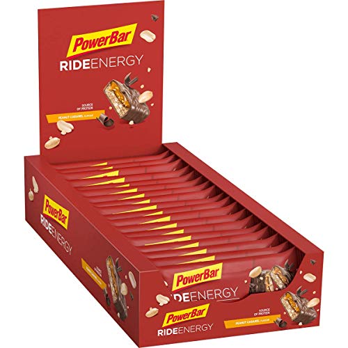 PowerBar Ride Energy Peanut Caramel 18x55g - Barra de Proteínas de Carbohidratos + Magnesio PowerBar Ride Energy Peanut Caramel 18x55g - Barra de Proteínas de Carbohidratos + Magnesio