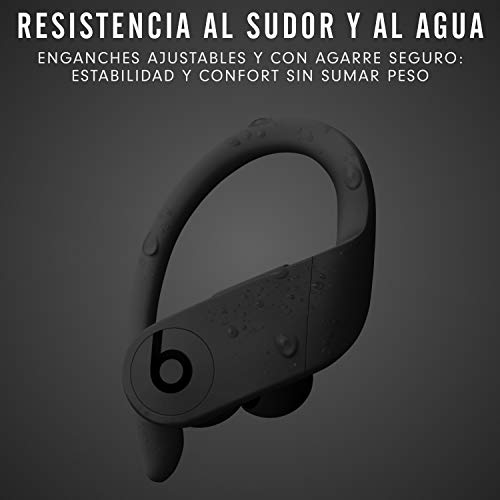 Powerbeats Pro - Auriculares intraurales inalámbricos - Chip Apple H1, Bluetooth de Clase 1, 9 horas de sonido ininterrumpido, resistentes al sudor - NEGRO