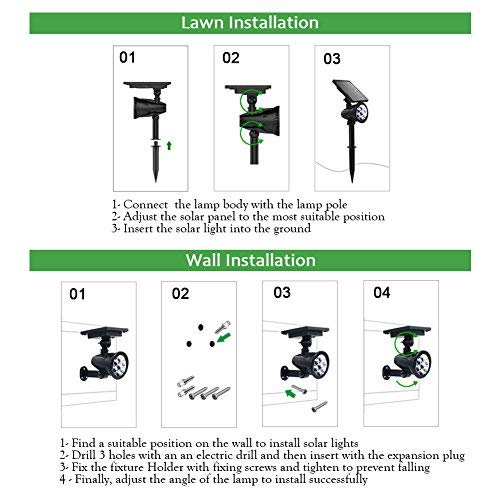 PowerKing Foco Solar LED Lámpara Exterior IP65 Impermeable Luces 7 Colores Cambia con 2 Modos Bajo Voltaje Pared Iluminación de Seguridad Pilas para Terraza, Jardín, Césped, Patio, Caminos(2 Paquetes) PowerKing Foco Solar LED Lámpara Exterior IP65 Impermeable Luces 7 Colores Cambia con 2 Modos Bajo Voltaje Pared Iluminación de Seguridad Pilas para Terraza, Jardín, Césped, Patio, Caminos(2 Paquetes)