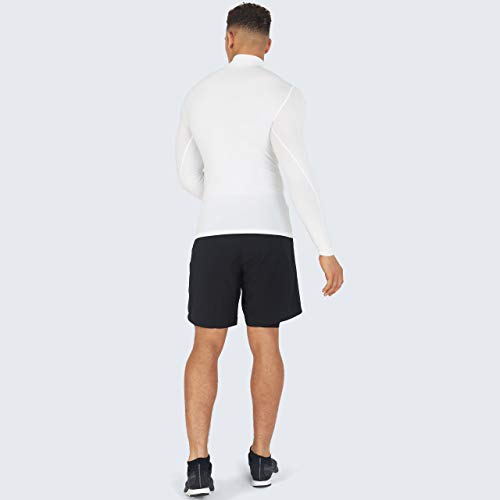 PowerLayer Hombre Camiseta Interior Da Manga Larga Térmica Baselayer - Cuello Alto - Blanco, L PowerLayer Hombre Camiseta Interior Da Manga Larga Térmica Baselayer - Cuello Alto - Blanco, L