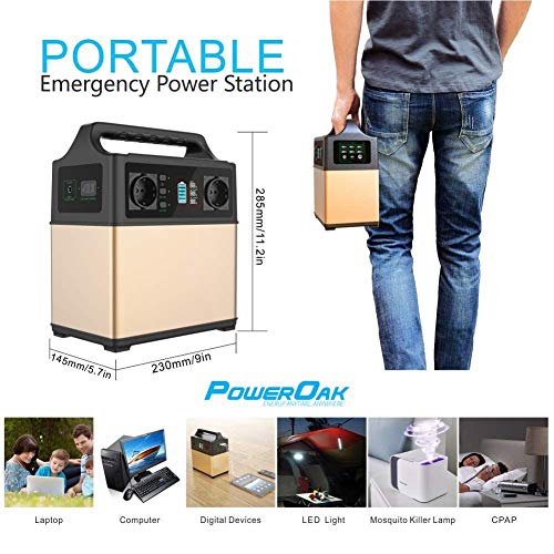 PowerOAK PS5 400Wh / 120000mAh Solar AC/DC USB-C Generator