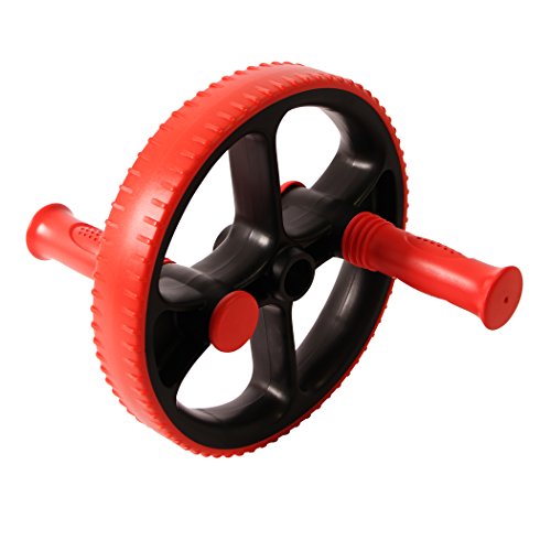 POWRX - Aparato de Abdominales AB Wheel para Trabajar en Profundidad los músculos Abdominales, los Brazos y los Hombros