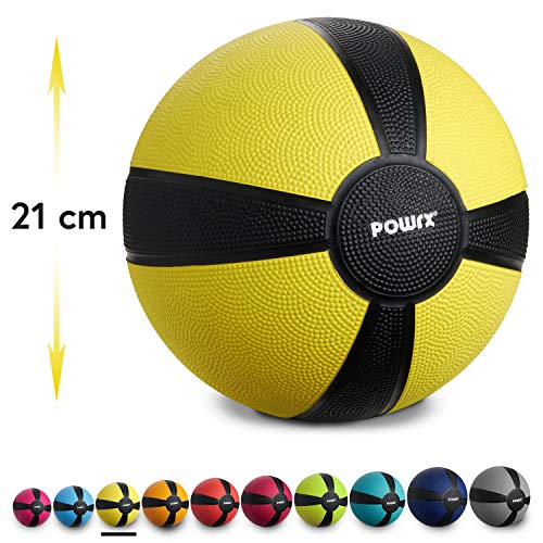 POWRX - Balón Medicinal 3 kg + PDF Workout (Amarillo) POWRX - Balón Medicinal 3 kg + PDF Workout (Amarillo)