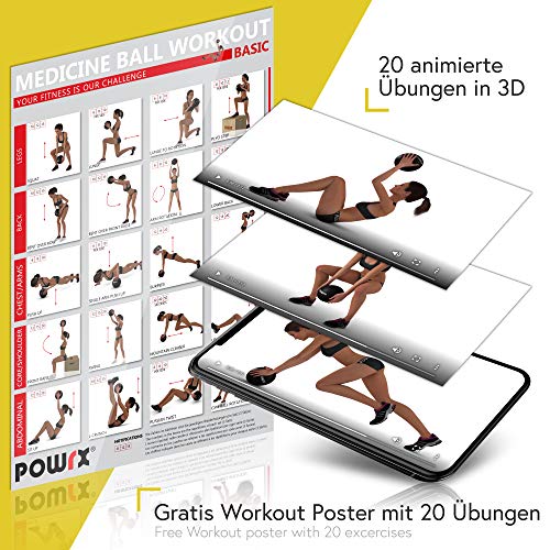 POWRX - Balón Medicinal 3 kg + PDF Workout (Amarillo) POWRX - Balón Medicinal 3 kg + PDF Workout (Amarillo)