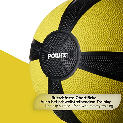POWRX - Balón Medicinal 3 kg + PDF Workout (Amarillo) POWRX - Balón Medicinal 3 kg + PDF Workout (Amarillo)