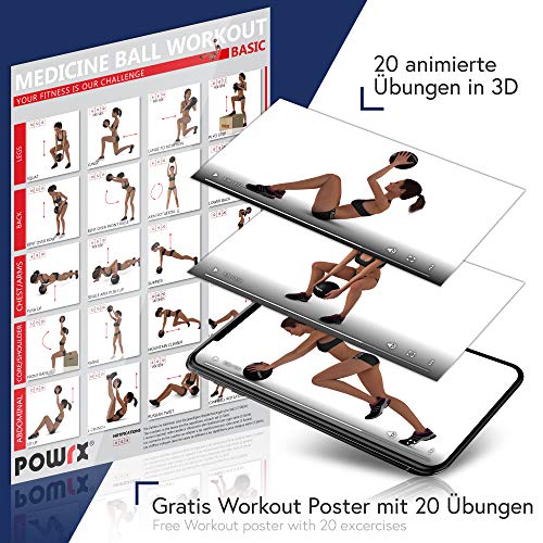 POWRX - Balón Medicinal 9 kg + PDF Workout (BLU Oscuro) POWRX - Balón Medicinal 9 kg + PDF Workout (BLU Oscuro)