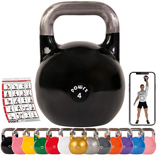 POWRX Kettlebell Pesa Rusa Competición 4-28 kg + PDF Workout (4 kg) POWRX Kettlebell Pesa Rusa Competición 4-28 kg + PDF Workout (4 kg)