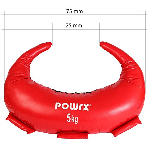 POWRX Saco Búlgaro 5-22 kg – Ideal para Ejercicios de Functional Fitness y potenciamiento Muscular – (17 kg/Rojo)