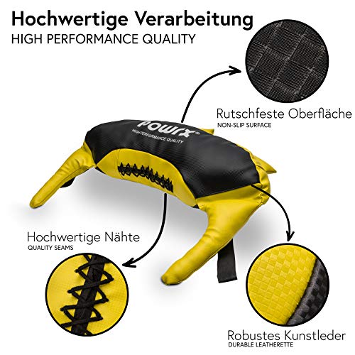 POWRX Saco BĂșlgaro 5 kg - Bulgarian Bag Ideal para Ejercicios de Entrenamiento Funcional y potenciamiento Muscular (Amarillo) POWRX Saco BĂșlgaro 5 kg - Bulgarian Bag Ideal para Ejercicios de Entrenamiento Funcional y potenciamiento Muscular (Amarillo)