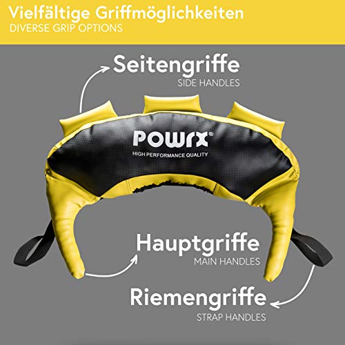 POWRX Saco BĂșlgaro 5 kg - Bulgarian Bag Ideal para Ejercicios de Entrenamiento Funcional y potenciamiento Muscular (Amarillo) POWRX Saco BĂșlgaro 5 kg - Bulgarian Bag Ideal para Ejercicios de Entrenamiento Funcional y potenciamiento Muscular (Amarillo)