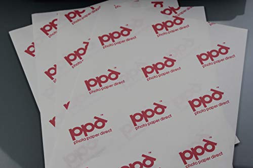 PPD A4 x 5 Hojas de Papel de Transferencia Térmica Para Camisetas, Mascarillas y Tejidos Claros - Para Impresora de Inyección de Tinta Inkjet - PPD-1-5