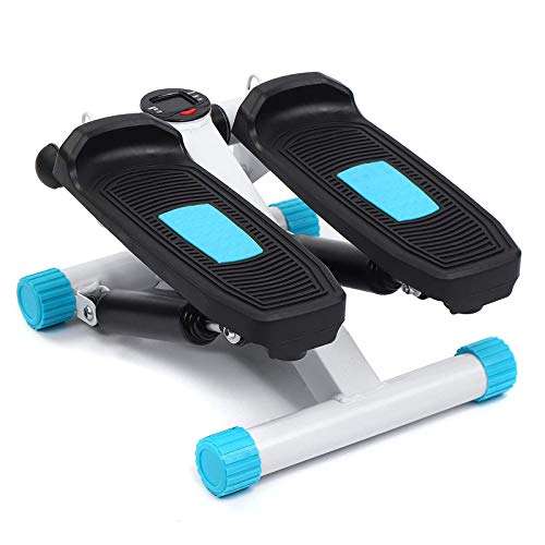 PQXOER Máquinas De Step Fitness Stair Stepper Cardio Sport Fitness Stepper Machine con Bandas De Resistencia De Monitor LCD Escaladora para Piernas
