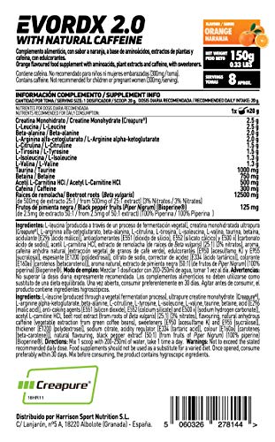 Pre Entreno Potente Evordx 2.0 de HSN | Pre Workout con Cafeína, Creatina Creapure + BCAAs + Beta-Alanina + Arginina | Óxido Nítrico | Sin Carbohidratos | Sabor Naranja, 150g Pre Entreno Potente Evordx 2.0 de HSN | Pre Workout con Cafeína, Creatina Creapure + BCAAs + Beta-Alanina + Arginina | Óxido Nítrico | Sin Carbohidratos | Sabor Naranja, 150g