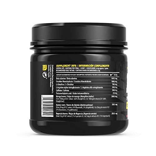 Pre-Entreno Potente Ultra Concentrado PWE Pre Workout de HSN | Efecto Estimulante ¡Con 300mg de Cafeína! + Teacrina | Vegano, Sin Carbohidratos, Sin Gluten, Sin Lactosa, Sabor Cereza, 40 servicios