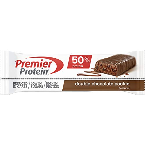 Premier Protein Protein Bar Double Chocolate 24x40g - Barras de Proteína con Bajo Contenido de Azúcar
