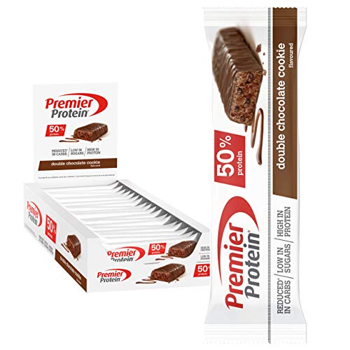 Premier Protein Protein Bar Double Chocolate 24x40g - Barras de Proteína con Bajo Contenido de Azúcar