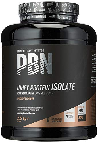 Premium Body Nutrition - Aislado de proteína de suero de leche en polvo (Whey-ISOLATE), 2,27 kg, sabor chocolate (75 porciones)