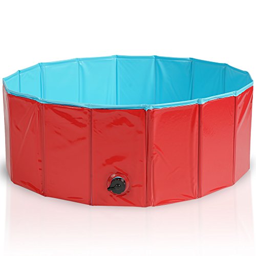 Premium Piscina para Mascotas Plegable 80x30CM - Multifuncional, Portátil, PVC Antideslizante - Bañera para Perros, Perrito, Gatos o como Piscina para Niños, Piscina de Bolas.