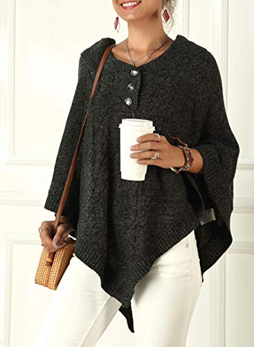 Prendas de punto de suéter para mujer, capa de chal de punto de gran tamaño, chaqueta de suéter suelta irregular, ropa de invierno informal de gran tamaño, ropa de otoño, invierno y primavera par Prendas de punto de suéter para mujer, capa de chal de punto de gran tamaño, chaqueta de suéter suelta irregular, ropa de invierno informal de gran tamaño, ropa de otoño, invierno y primavera par