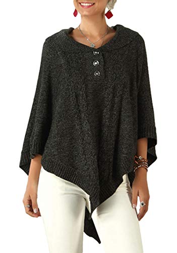 Prendas de punto de suéter para mujer, capa de chal de punto de gran tamaño, chaqueta de suéter suelta irregular, ropa de invierno informal de gran tamaño, ropa de otoño, invierno y primavera par Prendas de punto de suéter para mujer, capa de chal de punto de gran tamaño, chaqueta de suéter suelta irregular, ropa de invierno informal de gran tamaño, ropa de otoño, invierno y primavera par
