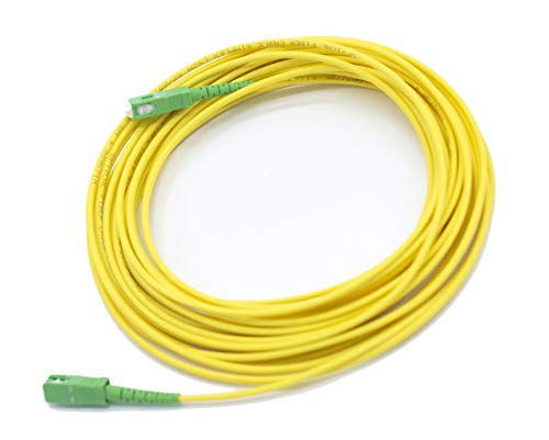PRENDELUZ Cable Fibra ÓPTICA 10 Metros Universal - Color Amarillo SC/APC a SC/APC monomodo simplex 9/125, Compatible con Orange, Movistar, Vodafone, Jazztel. PRENDELUZ Cable Fibra ÓPTICA 10 Metros Universal - Color Amarillo SC/APC a SC/APC monomodo simplex 9/125, Compatible con Orange, Movistar, Vodafone, Jazztel.