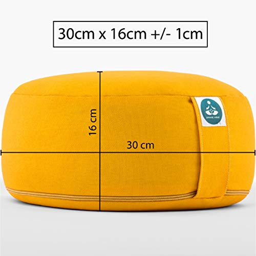 Present Mind Cojín de Meditación y Yoga, Funda Lavable, Algodón y Cáscara de Alforfón Natural… Present Mind Cojín de Meditación y Yoga, Funda Lavable, Algodón y Cáscara de Alforfón Natural…