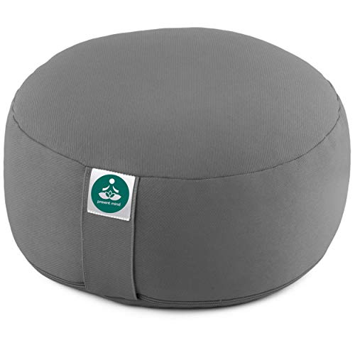 Present Mind Cojín de Meditación y Yoga, Funda Lavable, Algodón y Cáscara de Alforfón Natural… Present Mind Cojín de Meditación y Yoga, Funda Lavable, Algodón y Cáscara de Alforfón Natural…