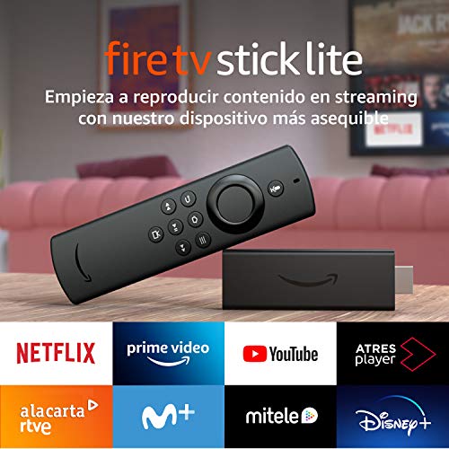 Presentamos el Fire TV Stick Lite con mando por voz Alexa | Lite (sin controles del TV), streaming HD, modelo de 2020