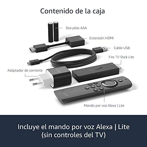 Presentamos el Fire TV Stick Lite con mando por voz Alexa | Lite (sin controles del TV), streaming HD, modelo de 2020