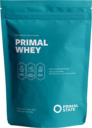 PRIMAL WHEY Protein Powder (100% pure Wheyprotein, pasture feeding) - 903g