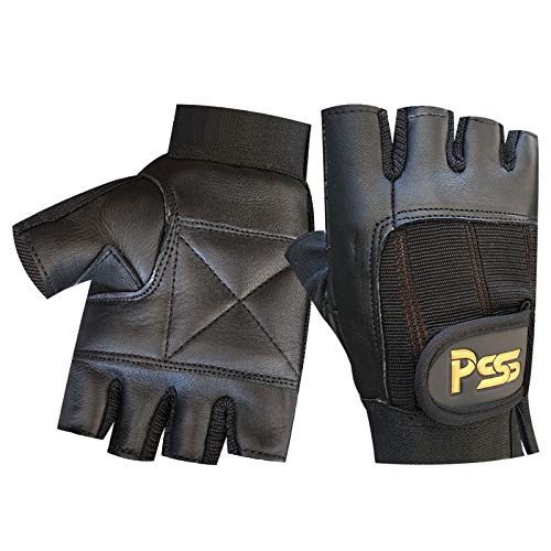 Prime Sports Levantamiento Pesas Acolchado Culturismo Silla DE Ruedas Gimnasio Guantes de Cuero Extragrande (XL)