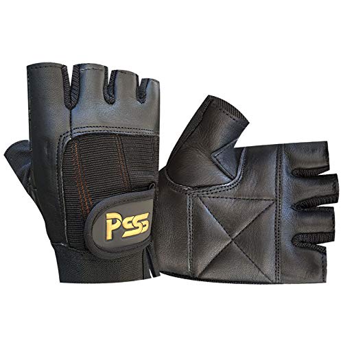 Prime Sports Levantamiento Pesas Acolchado Culturismo Silla DE Ruedas Gimnasio Guantes de Cuero Extragrande (XL)