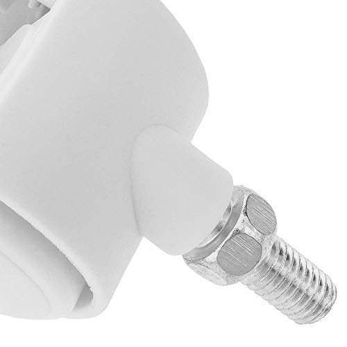 PrimeMatik - Rueda pivotante de Nailon sin Freno 40 mm M8 Blanca 4 Pack