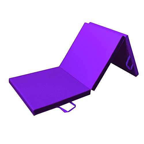 PRISP Colchoneta de Espuma 180 cm, Triple Plegable, para Gimnasia, Fitness, Yoga, aeróbics y Ejercicio para casa e Interiores; Largo: 180cm, Ancho: 60 cm, Grueso: 5 cm