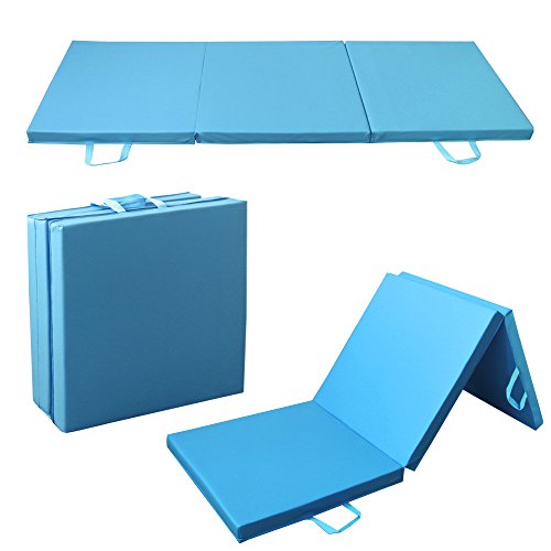 PRISP Colchoneta de Espuma 180 cm, Triple Plegable, para Gimnasia, Fitness, Yoga, aeróbics y Ejercicio para casa e Interiores; Largo: 180cm, Ancho: 60 cm, Grueso: 5 cm PRISP Colchoneta de Espuma 180 cm, Triple Plegable, para Gimnasia, Fitness, Yoga, aeróbics y Ejercicio para casa e Interiores; Largo: 180cm, Ancho: 60 cm, Grueso: 5 cm