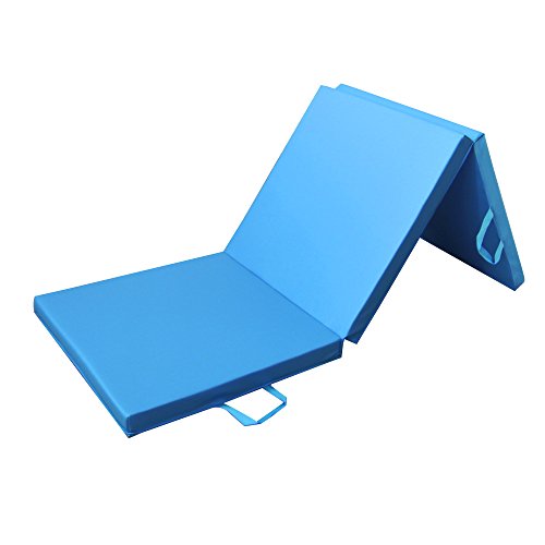 PRISP Colchoneta de Espuma 180 cm, Triple Plegable, para Gimnasia, Fitness, Yoga, aeróbics y Ejercicio para casa e Interiores; Largo: 180cm, Ancho: 60 cm, Grueso: 5 cm PRISP Colchoneta de Espuma 180 cm, Triple Plegable, para Gimnasia, Fitness, Yoga, aeróbics y Ejercicio para casa e Interiores; Largo: 180cm, Ancho: 60 cm, Grueso: 5 cm